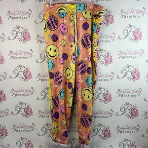 Briefly stated leggings tights good vibes only bright smile Smiley Face Joggers